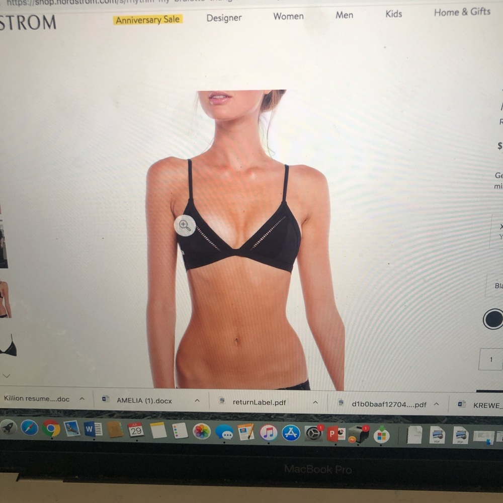 Rhythm bikini top and bottom- only worn once!